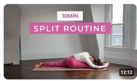 Étirements — split routine